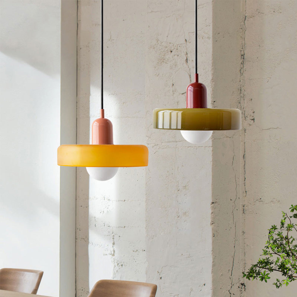Dining Room Modern Pendant Light | Bauhaus Glass Halo