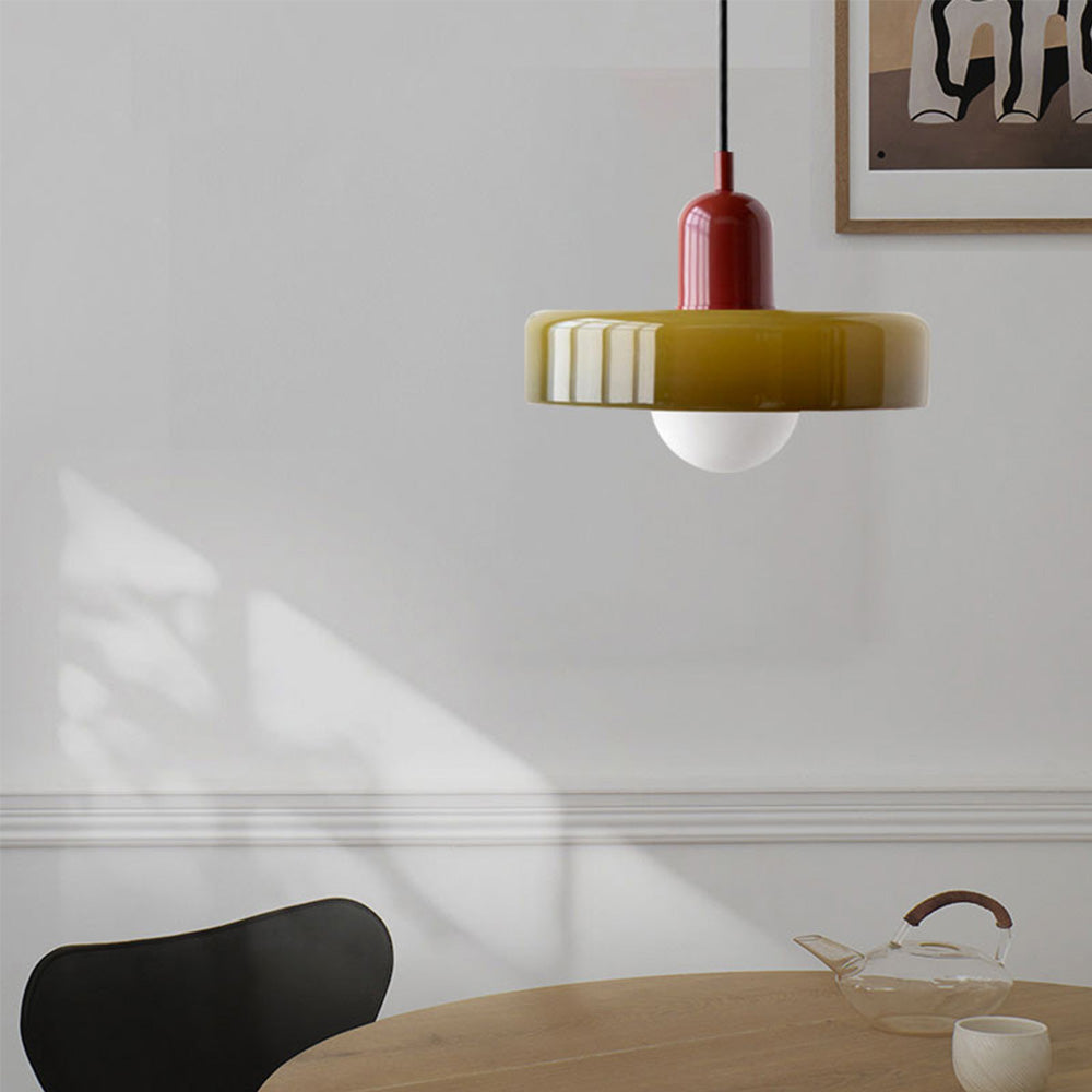Dining Room Modern Pendant Light | Bauhaus Glass Halo