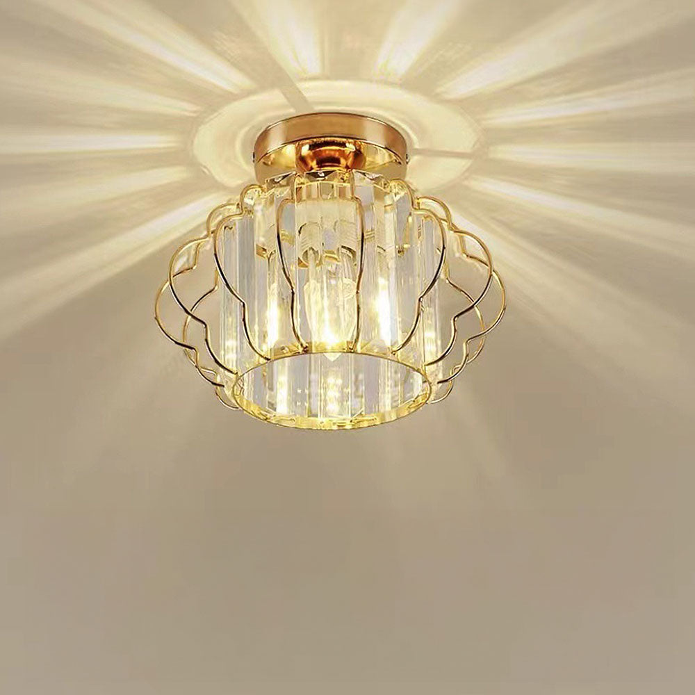 Ceiling Light | Modern Geometric Cage Fixture