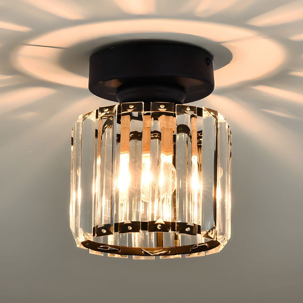 Hallway Modern Ceiling Light | Crystal Flush Mount