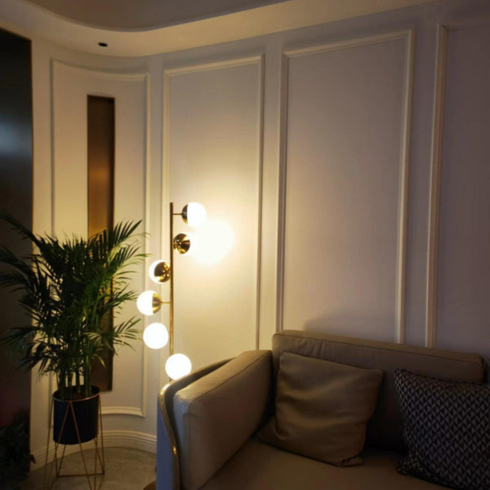 Flow Form Floor Lamp | Sculptural Design with Natural Branching Lines