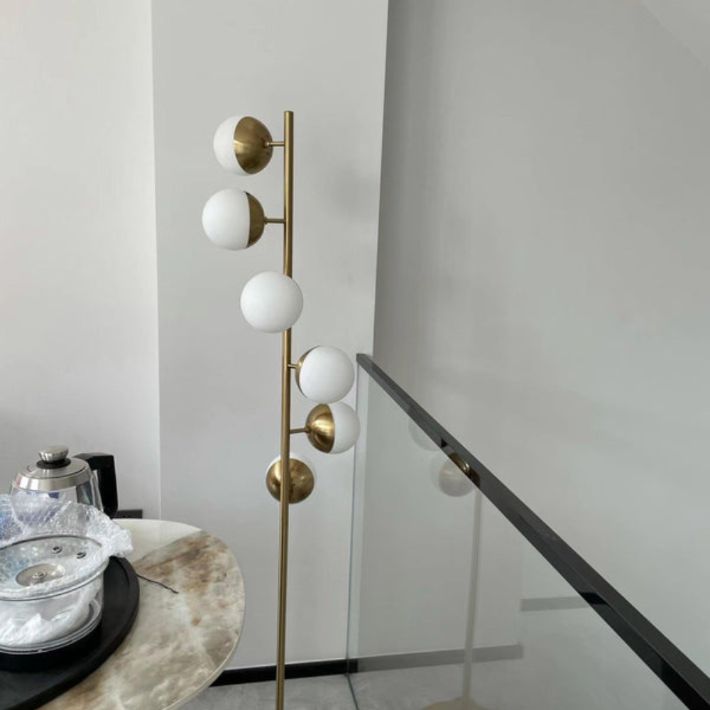 Flow Form Floor Lamp | Sculptural Design with Natural Branching Lines