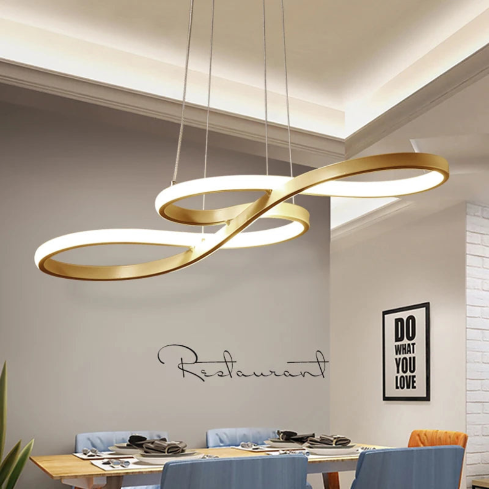Modern Pendant Light | Dimmable LED Hanging Fixture for Kitchen Island and Dining Area