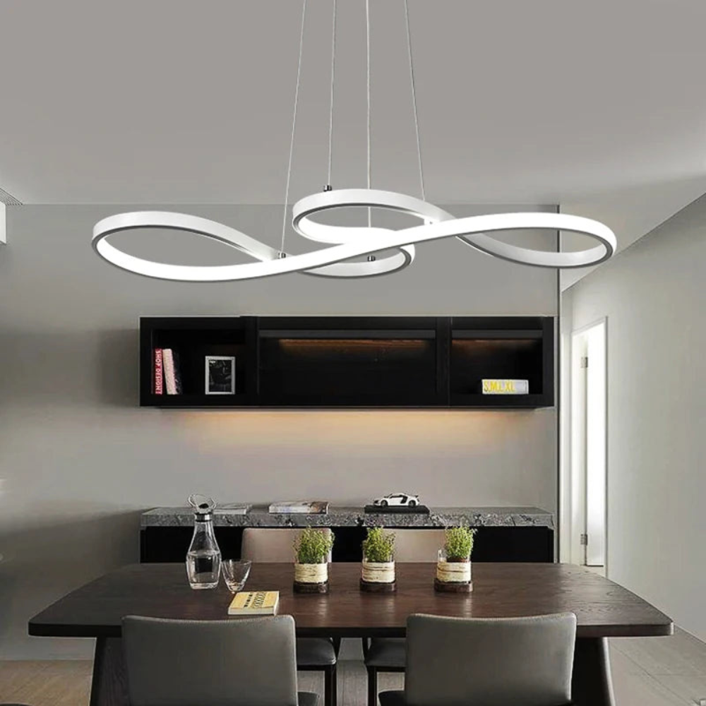 Modern Pendant Light | Dimmable LED Hanging Fixture for Kitchen Island and Dining Area