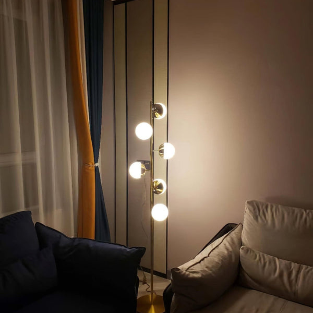 Flow Form Floor Lamp | Sculptural Design with Natural Branching Lines