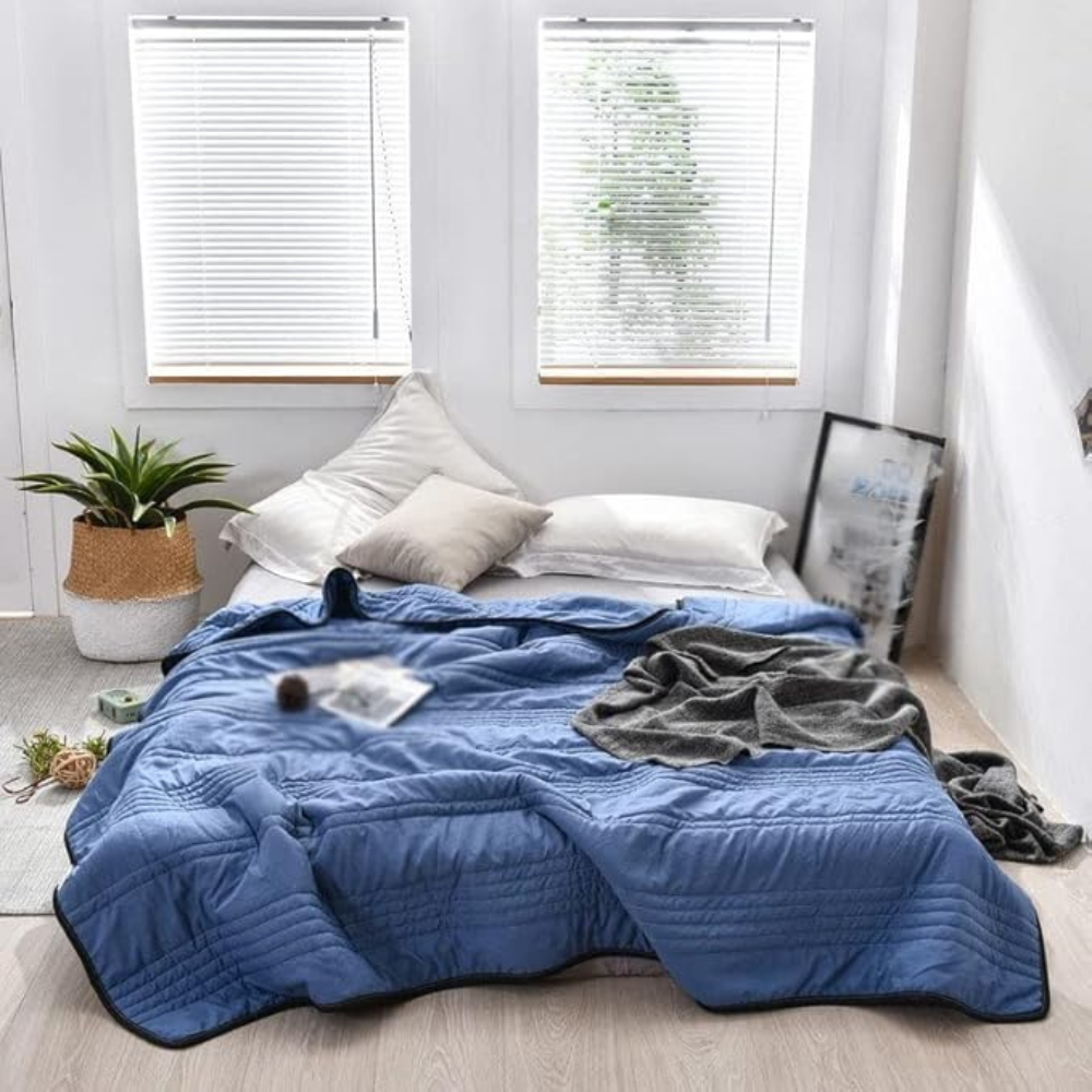 Cooling Weighted Blanket | Lightweight Breathable Cover for All Season Comfort
