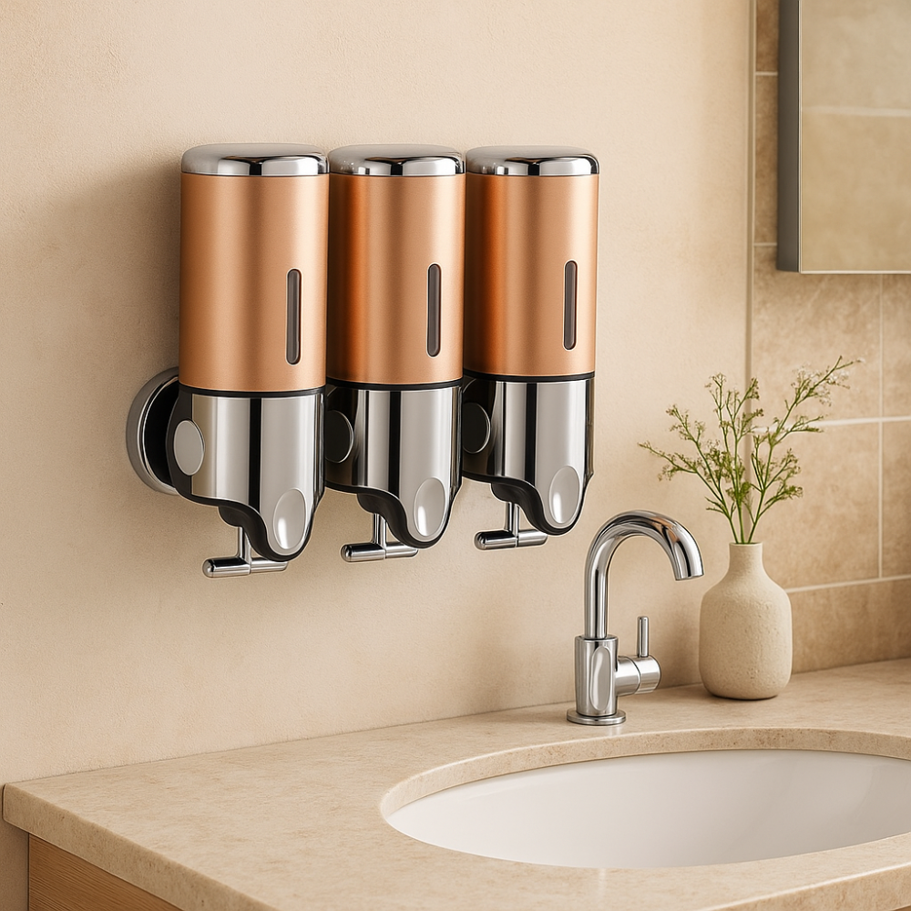 Bathroom Minimalist Wall Mounted Soap Dispenser Set | Modern Design