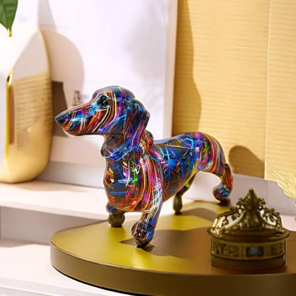Living Room Whimsical Dachshund Figurine | Charming Home Decor Accent
