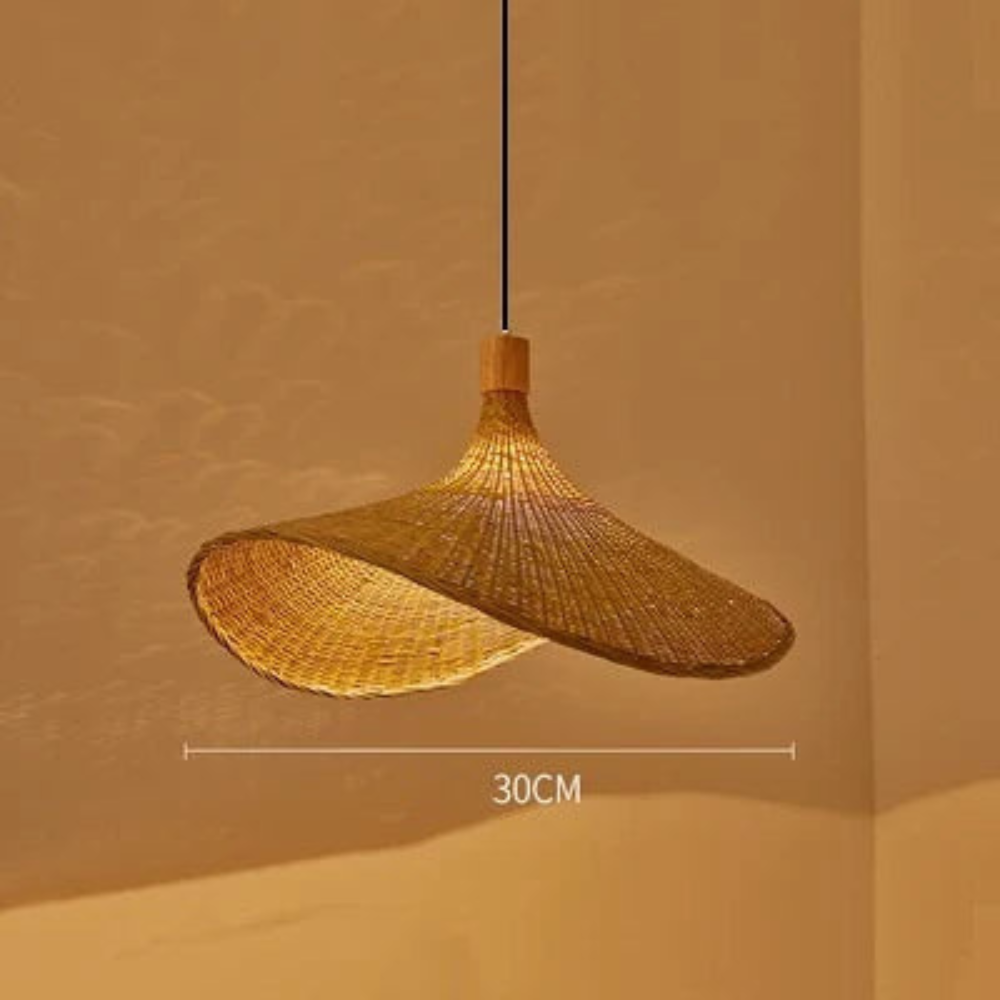 Woven Pendant Light for Dining Room | Handwoven Ceiling Fixture for Home Decor