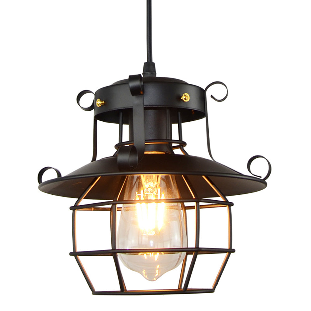 Pendant Light | Industrial Cage Fixture