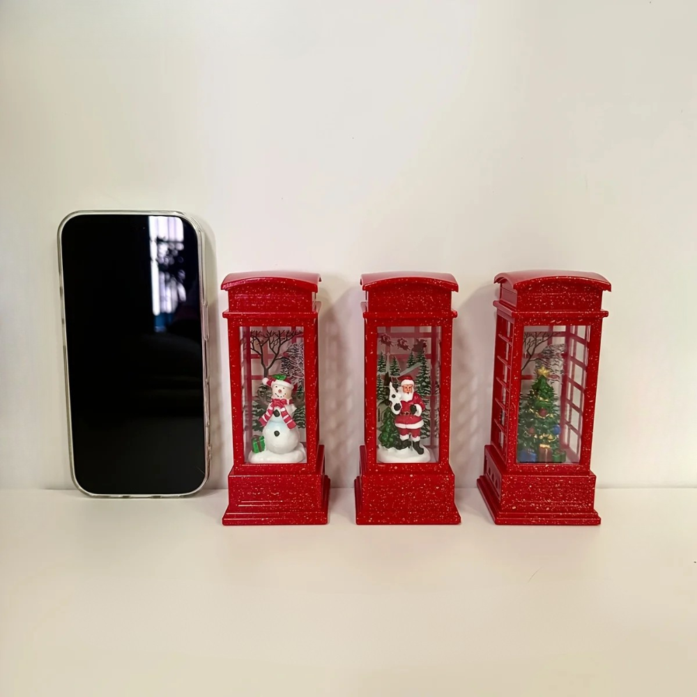Christmas Table Decoration | Telephone Booth Ornament