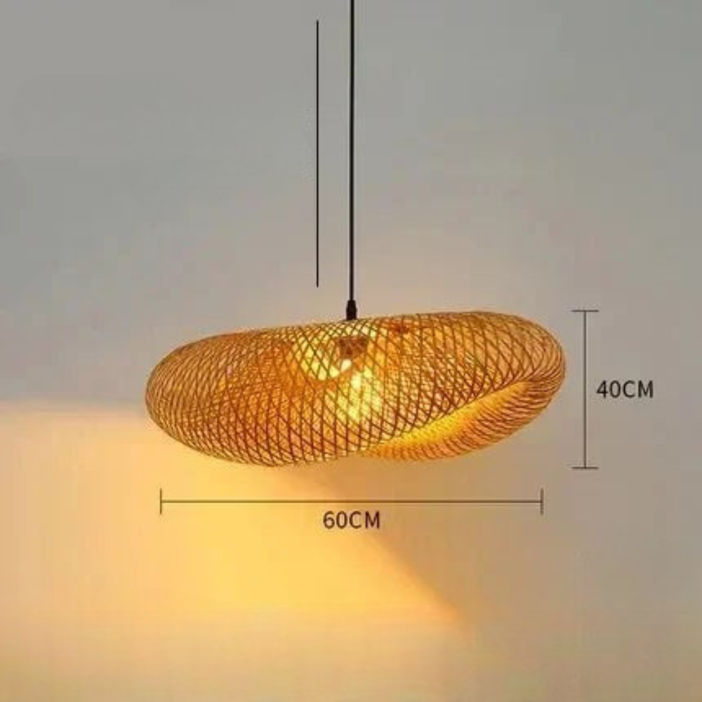 Woven Pendant Light | LED Indoor Hanging Lamp for Dining and Living Room