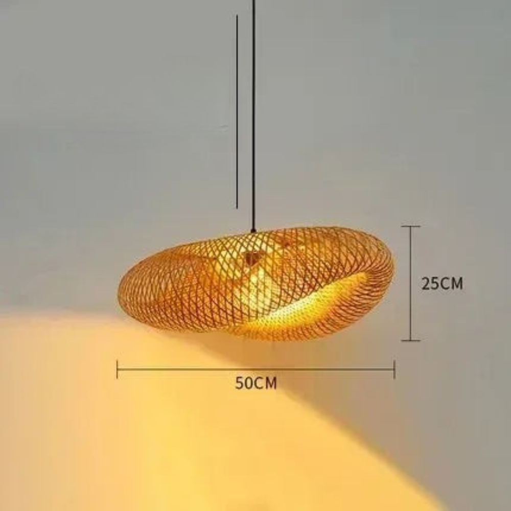 Woven Pendant Light | LED Indoor Hanging Lamp for Dining and Living Room
