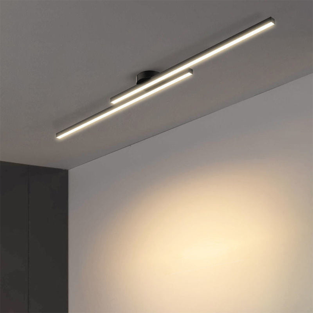 Modern Long Strip LED Ceiling Light | Sleek Semi Flush Mount for Living Rooms and Hallways