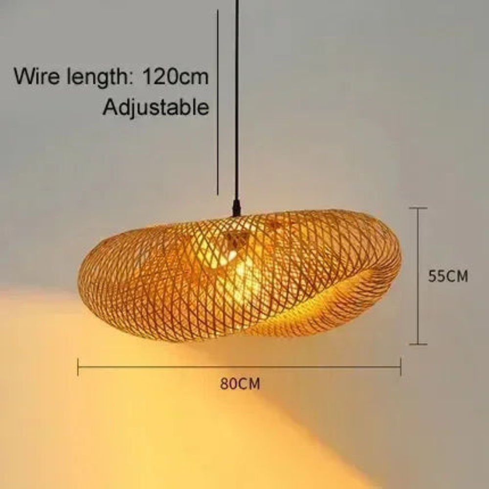 Woven Pendant Light | LED Indoor Hanging Lamp for Dining and Living Room