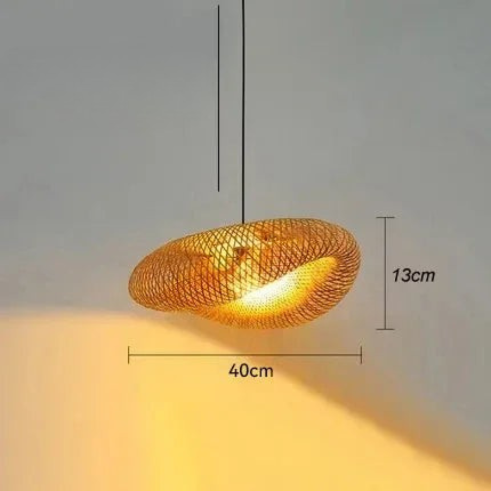 Woven Pendant Light | LED Indoor Hanging Lamp for Dining and Living Room
