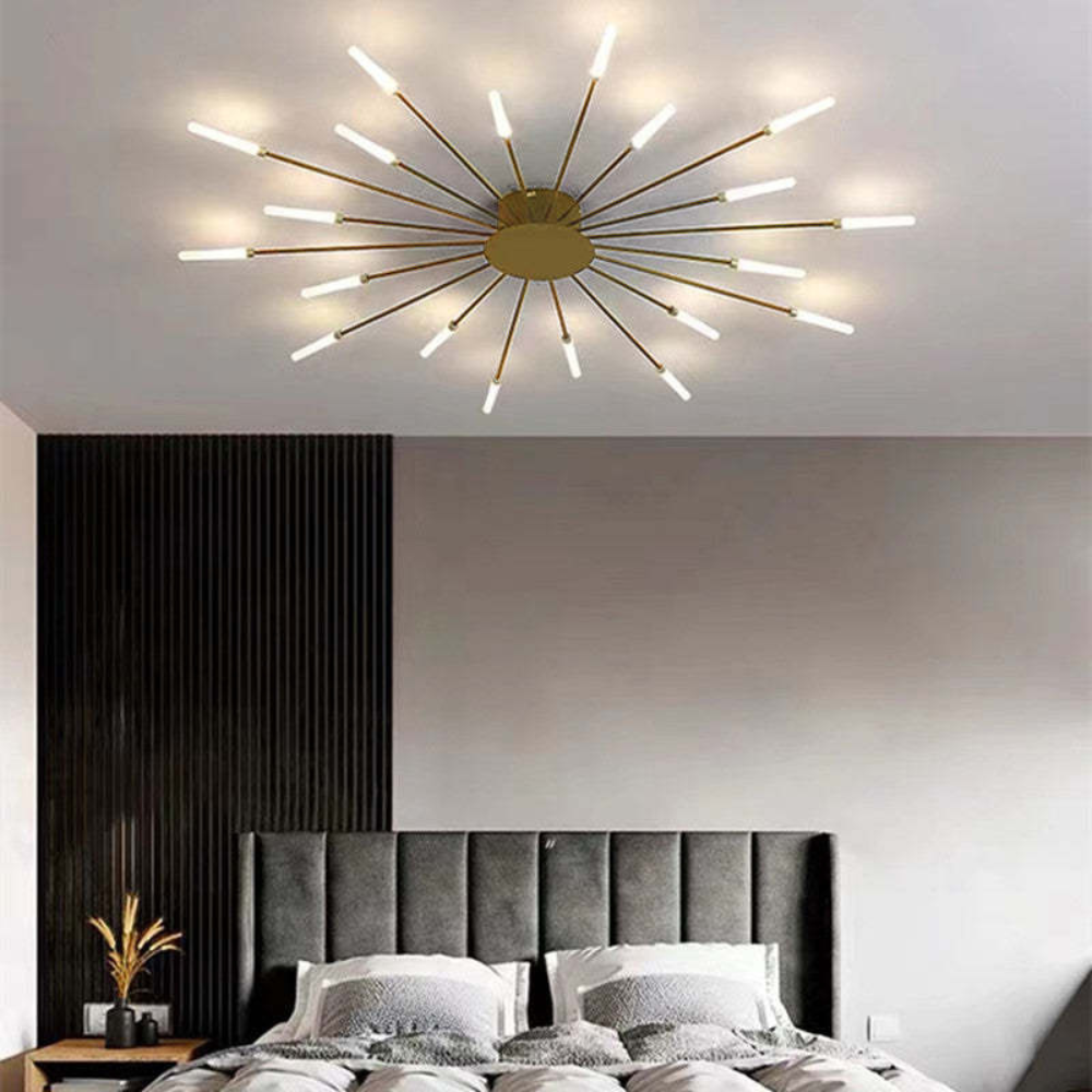 Living Room Modern LED Ceiling Light Fixture | Nordic Fireworks Chandelier