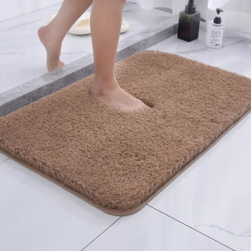 Bathroom Soft Plush Bath Rug | Highly Absorbent Non Slip Design