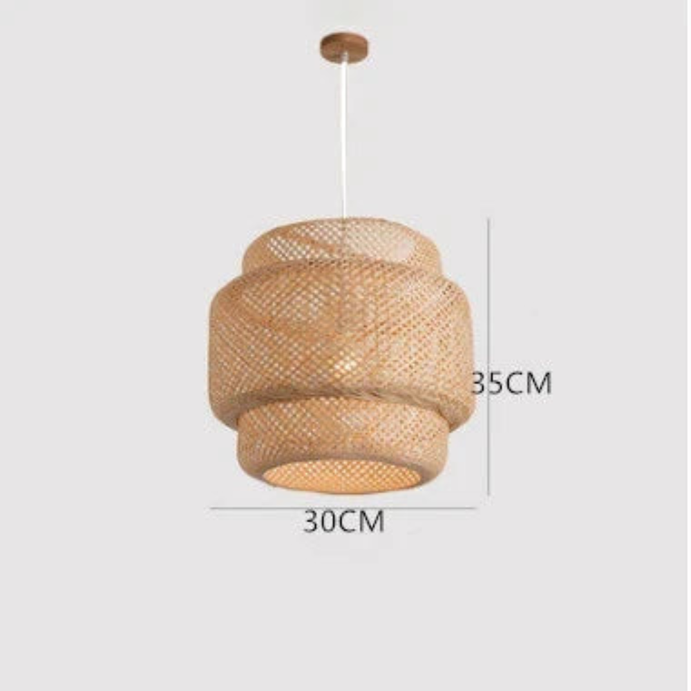 Woven Pendant Light for Dining Room | Handwoven Ceiling Fixture for Home Decor