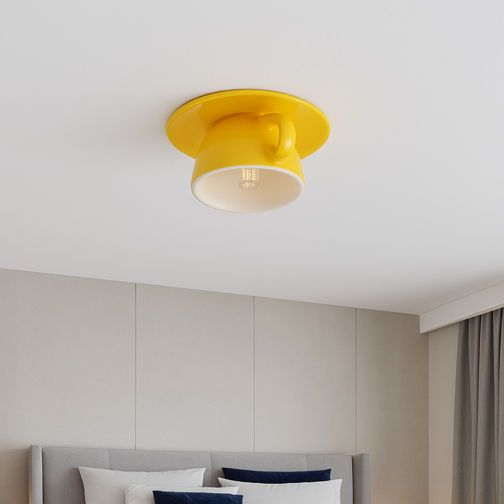 Minimalist Round LED Ceiling Light | Modern Flush Mount Fixture for Bedroom or Living Room