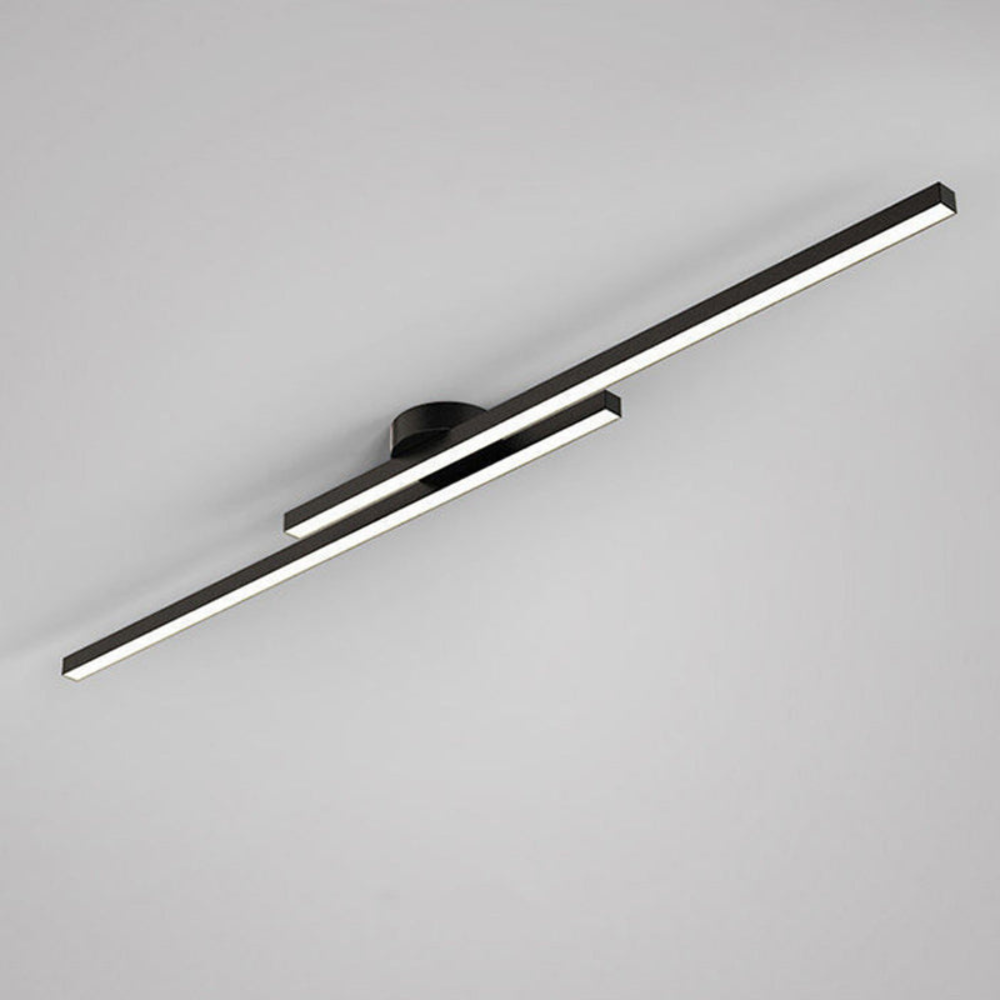 Modern Long Strip LED Ceiling Light | Sleek Semi Flush Mount for Living Rooms and Hallways