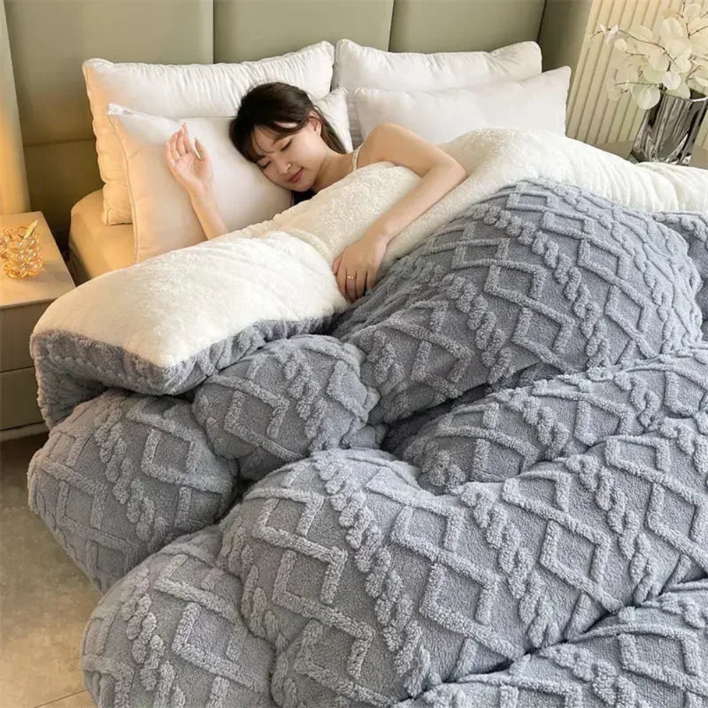 Thick Winter Weighted Blanket | Heavy Bed Cover for Cold Weather Comfort