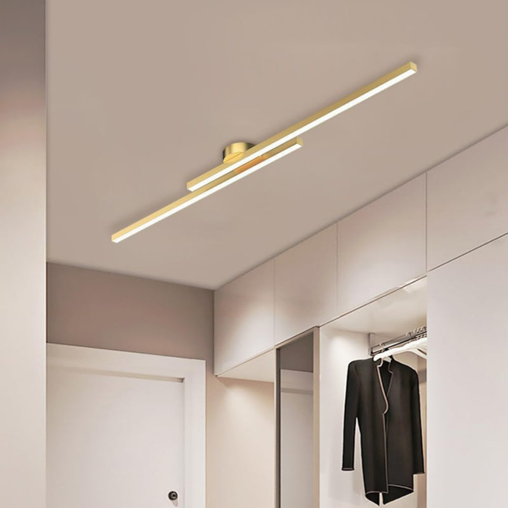 Modern Long Strip LED Ceiling Light | Sleek Semi Flush Mount for Living Rooms and Hallways