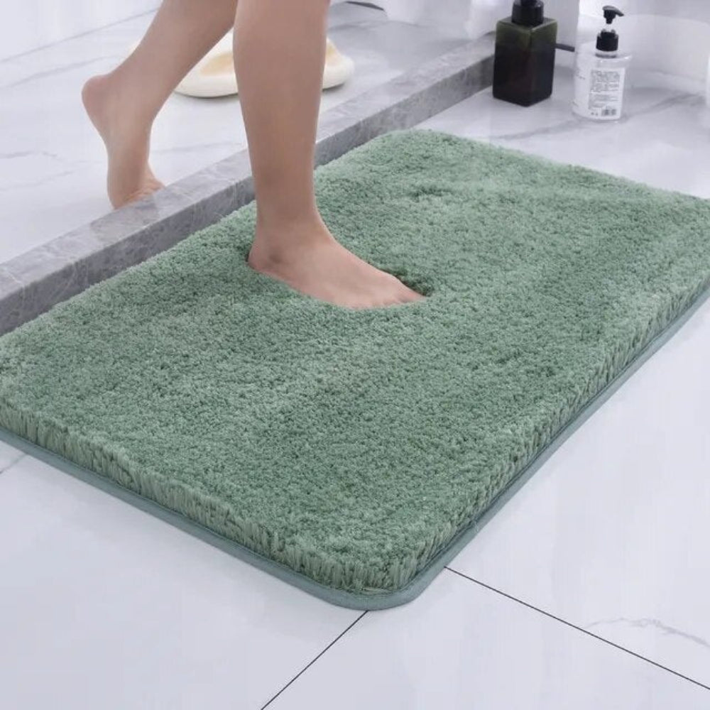 Bathroom Soft Plush Bath Rug | Highly Absorbent Non Slip Design