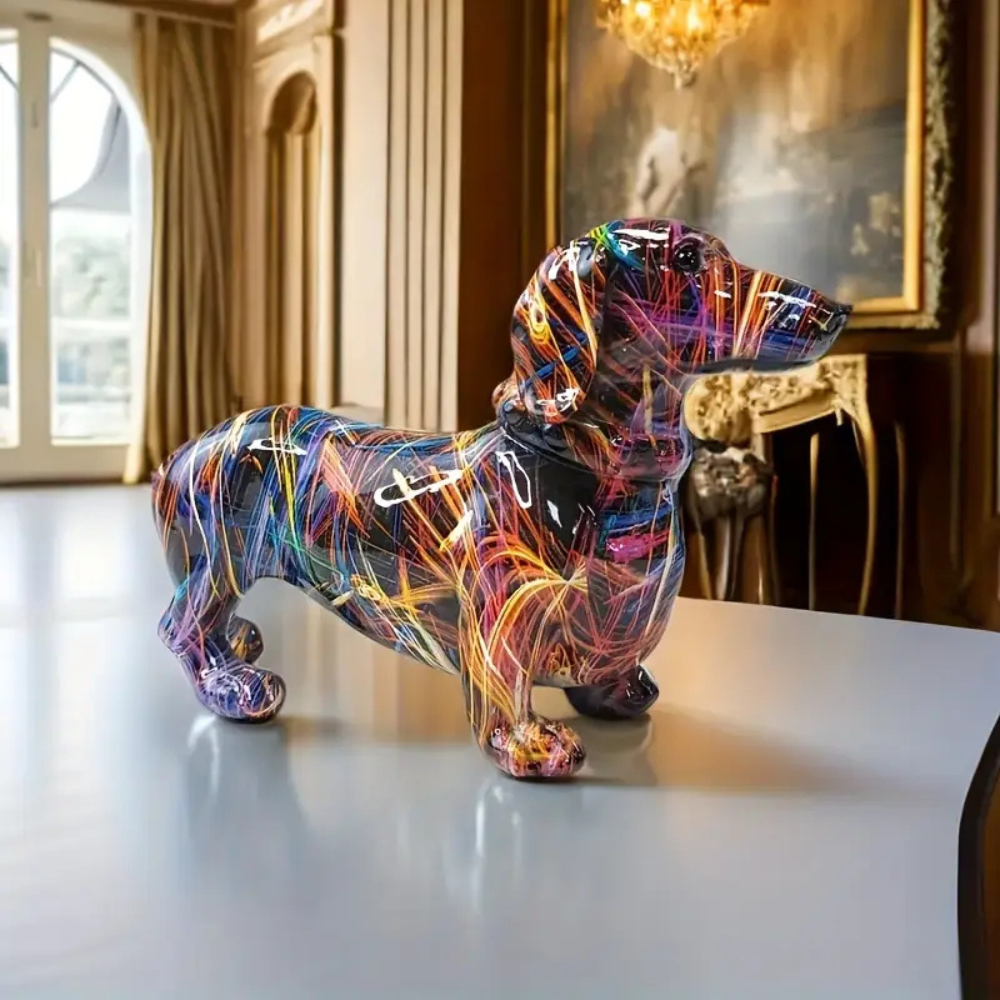 Living Room Whimsical Dachshund Figurine | Charming Home Decor Accent