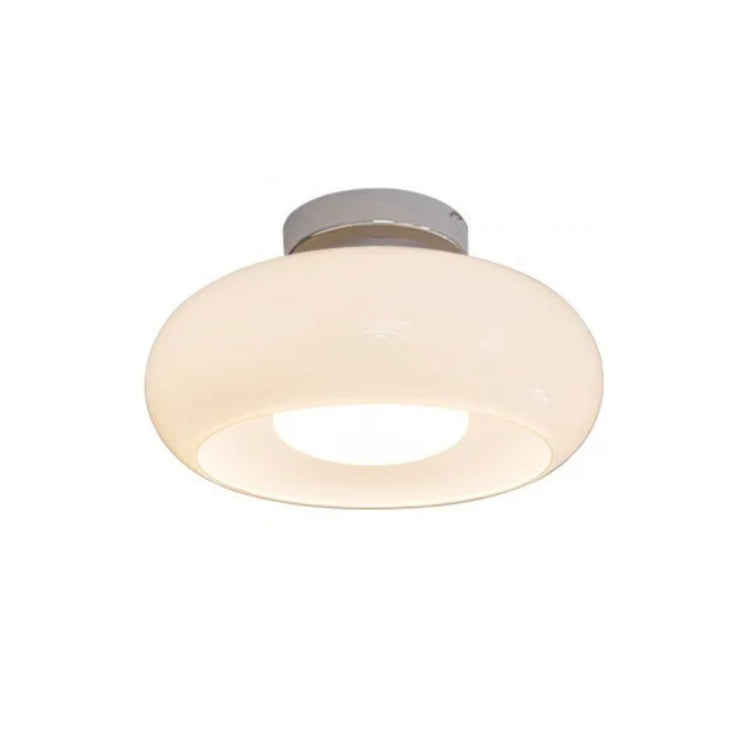 Living Room Modern Ceiling Light | Amber Glass Round