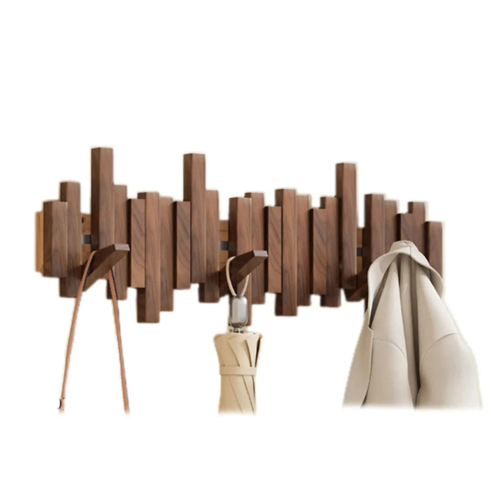 Entryway Elegant Wall Mounted Coat Rack | Minimalist Design with Hooks