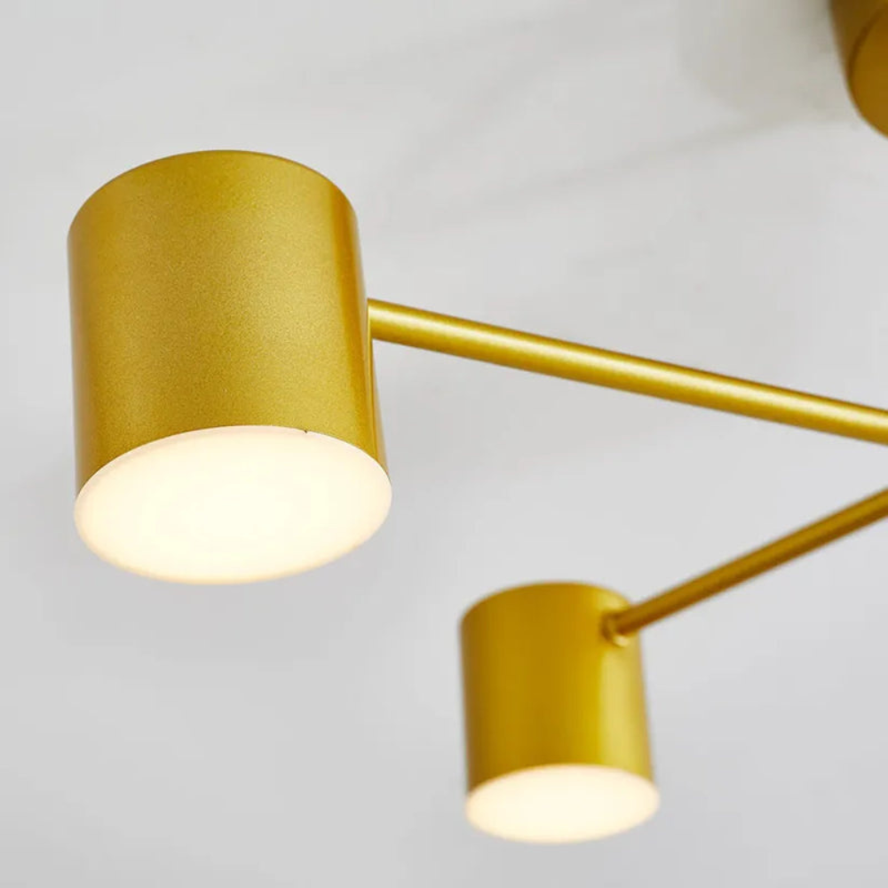Modern 6-Light LED Ceiling Light | Adjustable Color Modes for Living Rooms and Bedrooms