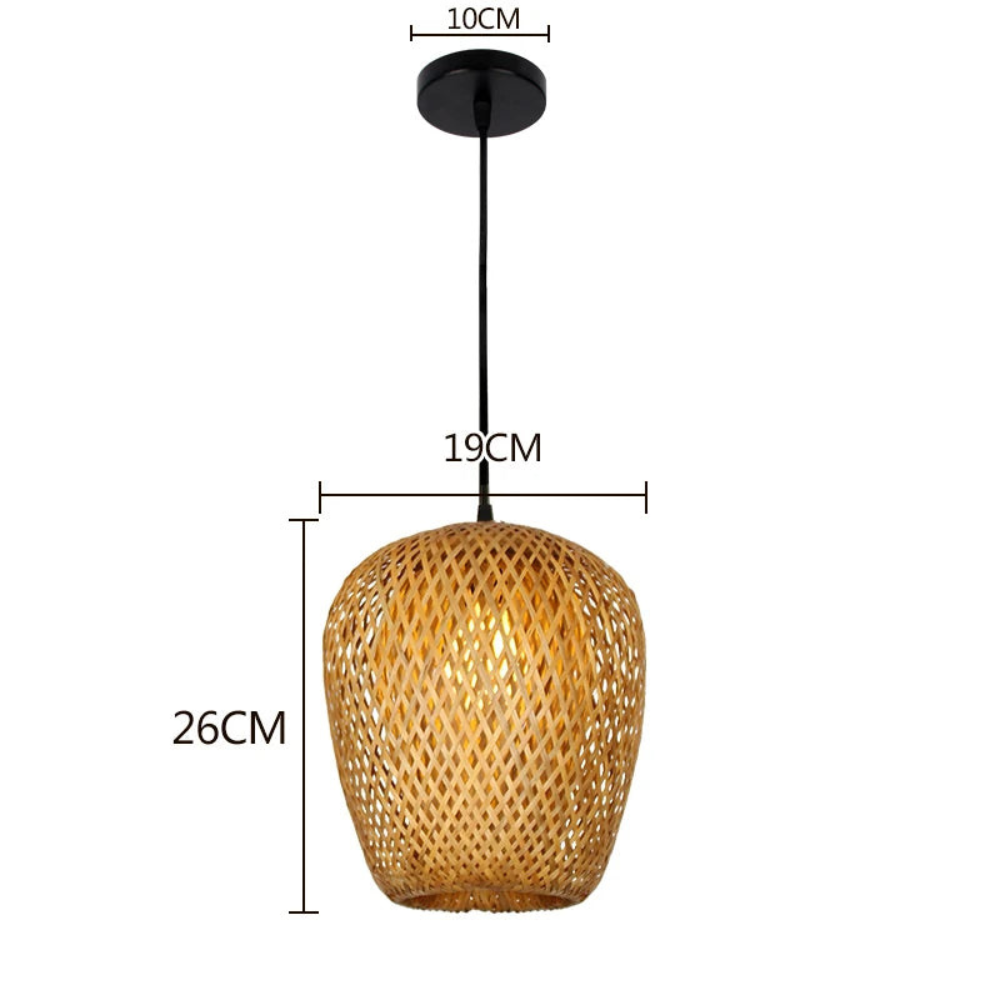 Woven Pendant Light for Dining Room | Handwoven Ceiling Fixture for Home Decor