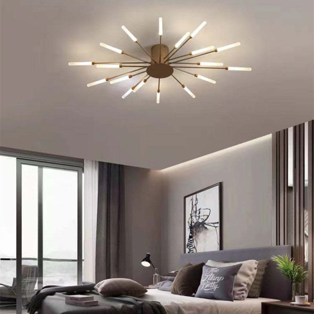 Living Room Modern LED Ceiling Light Fixture | Nordic Fireworks Chandelier