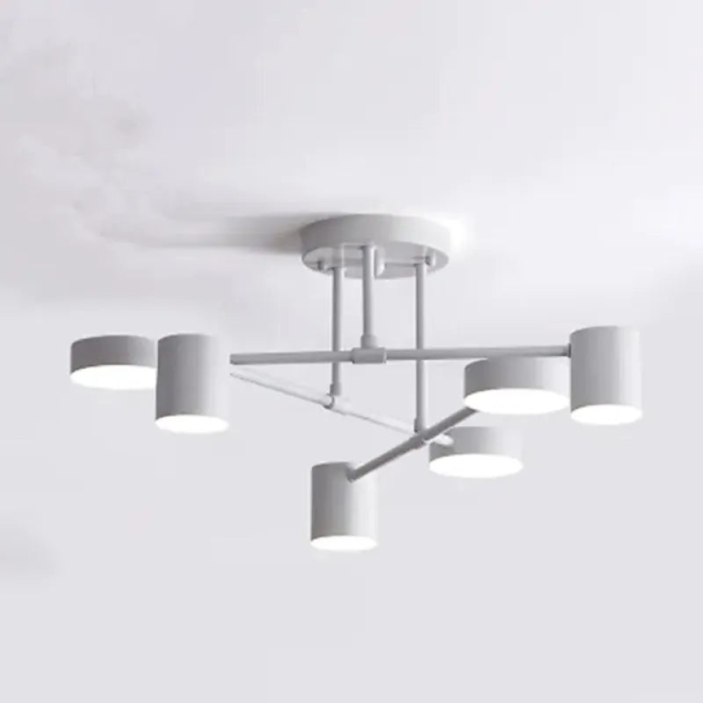 Modern 6-Light LED Ceiling Light | Adjustable Color Modes for Living Rooms and Bedrooms