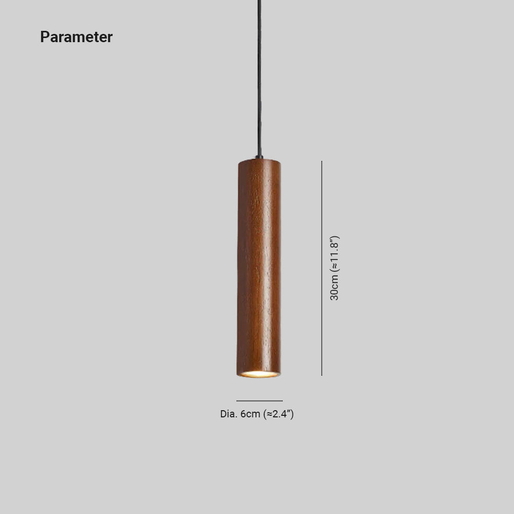 Cylindrical LED Pendant Light for Bedroom | Minimalist Modern Kitchen Island Fixture