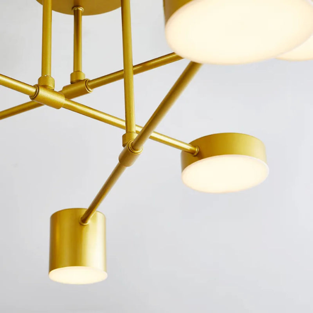 Modern 6-Light LED Ceiling Light | Adjustable Color Modes for Living Rooms and Bedrooms