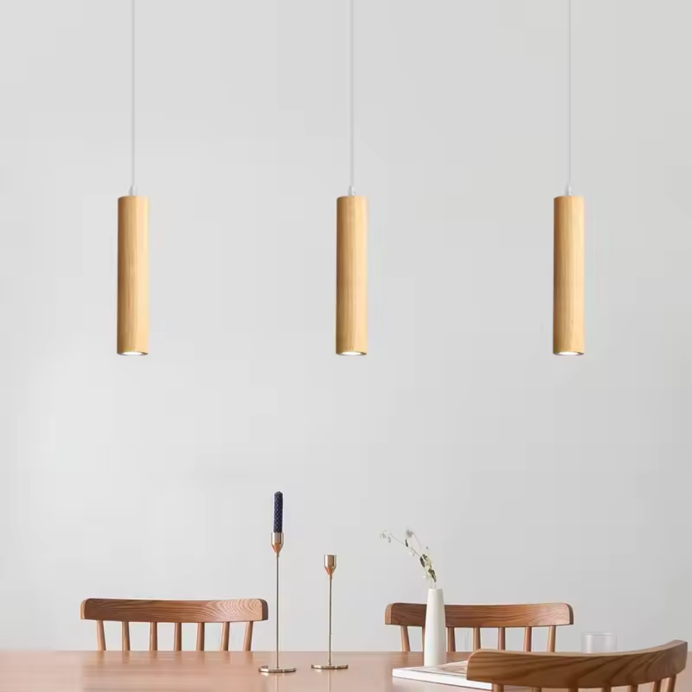 Cylindrical LED Pendant Light for Bedroom | Minimalist Modern Kitchen Island Fixture