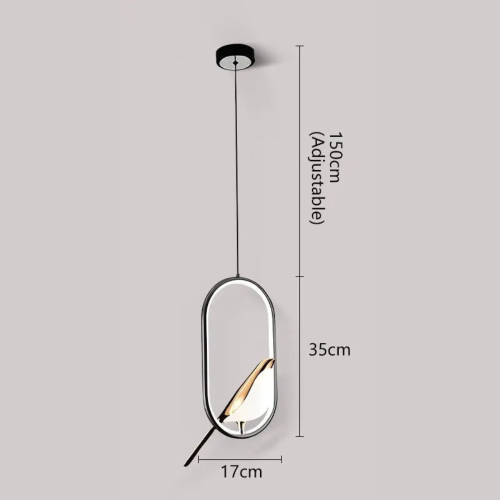 Modern Bird Pendant Light | Bedroom Nightstand LED Hanging Fixture