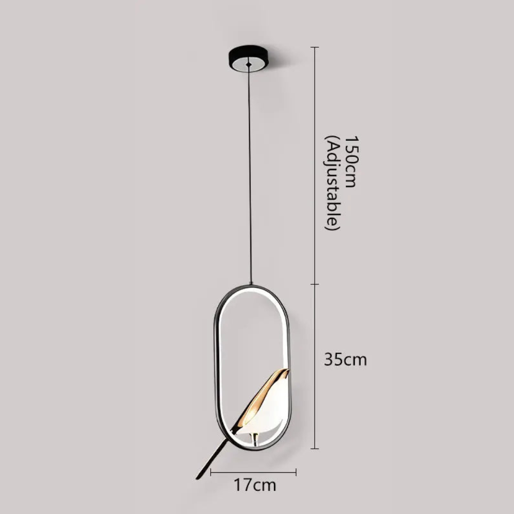 Modern Bird Pendant Light | Bedroom Nightstand LED Hanging Fixture