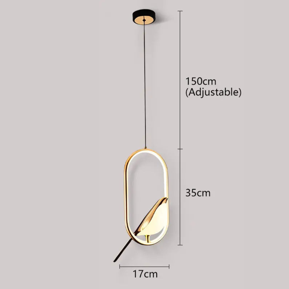 Modern Bird Pendant Light | Bedroom Nightstand LED Hanging Fixture