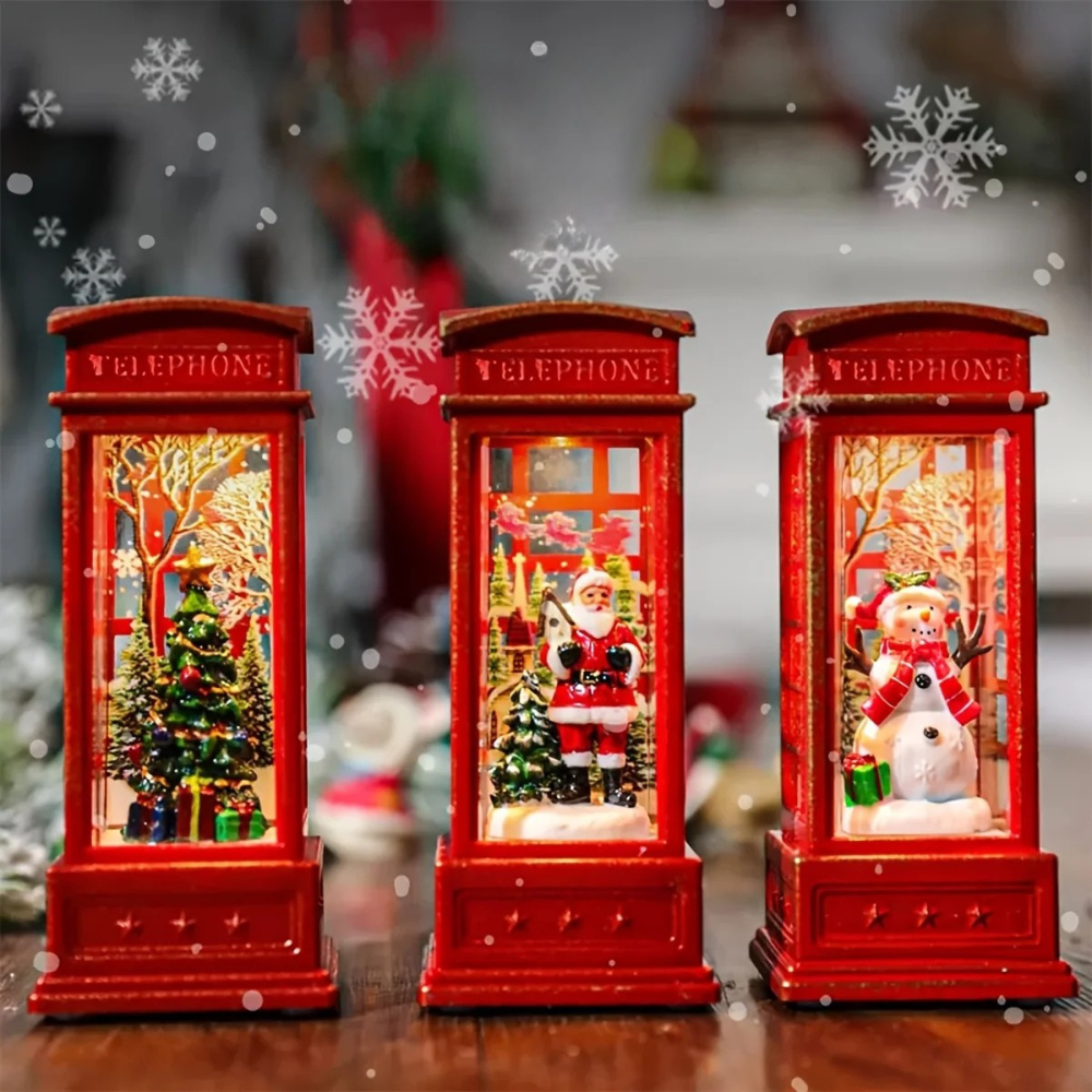 Christmas Table Decoration | Telephone Booth Ornament