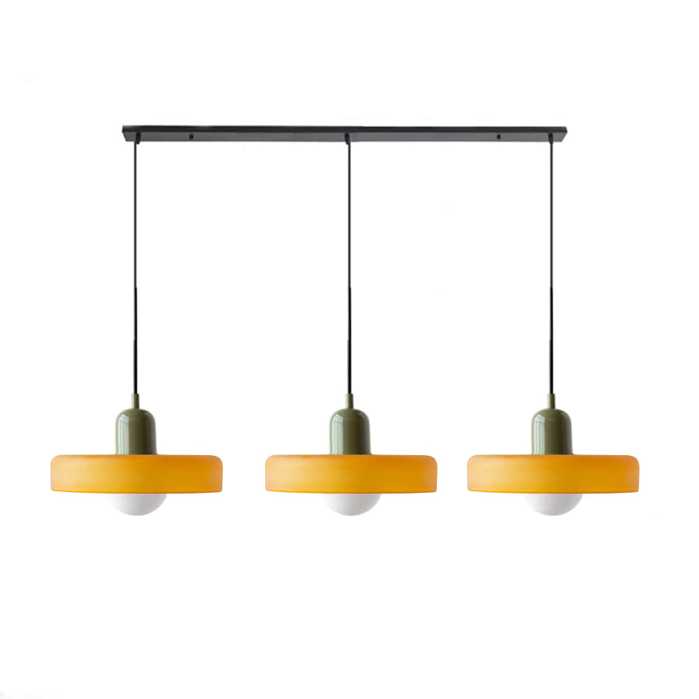 Modern Pendant Light | Triple Glass Ceiling Fixture