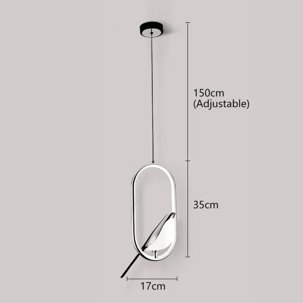 Modern Bird Pendant Light | Bedroom Nightstand LED Hanging Fixture