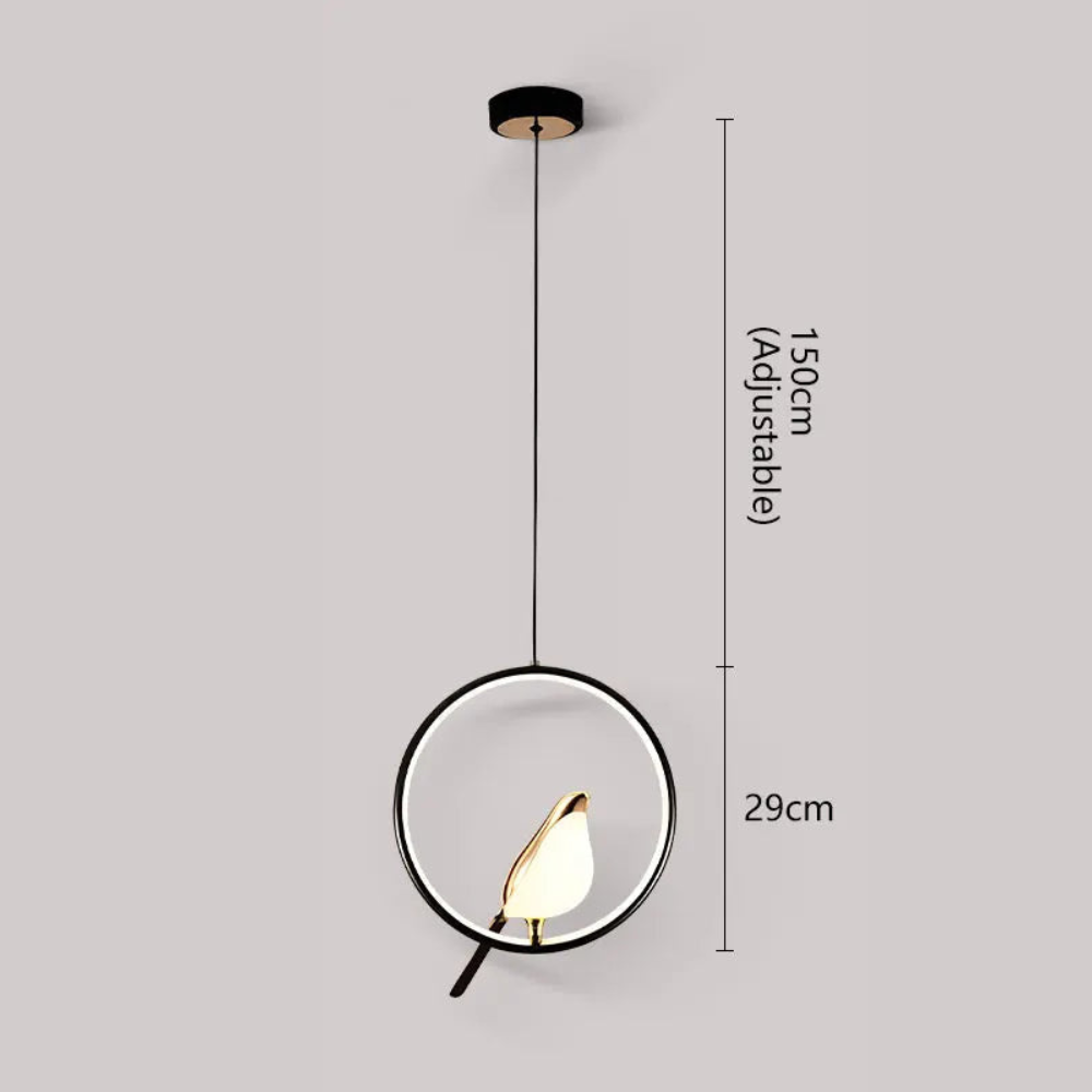 Modern Bird Pendant Light | Bedroom Nightstand LED Hanging Fixture