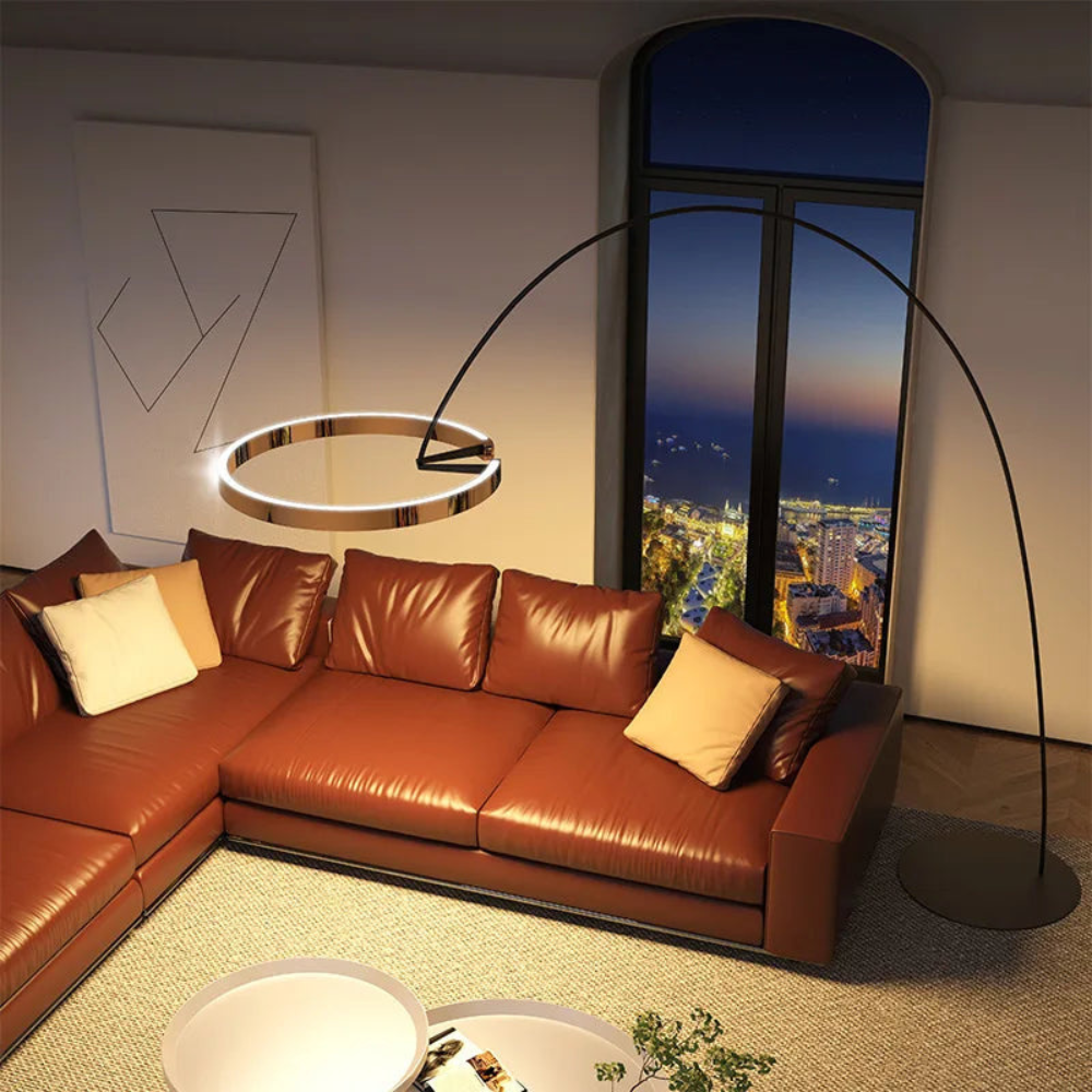 LED Angler Style Floor Lamp | Modern Adjustable Standing Light