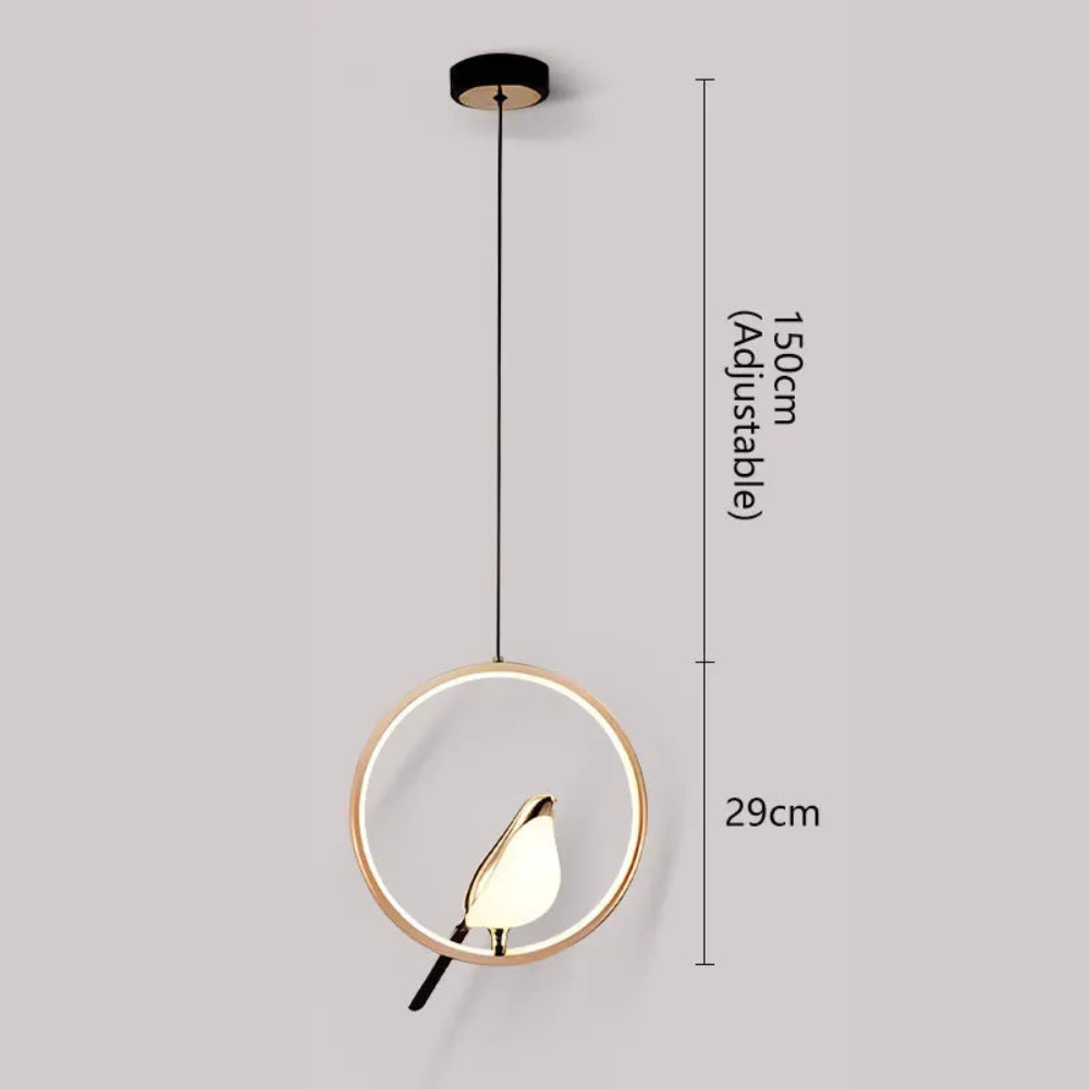 Modern Bird Pendant Light | Bedroom Nightstand LED Hanging Fixture