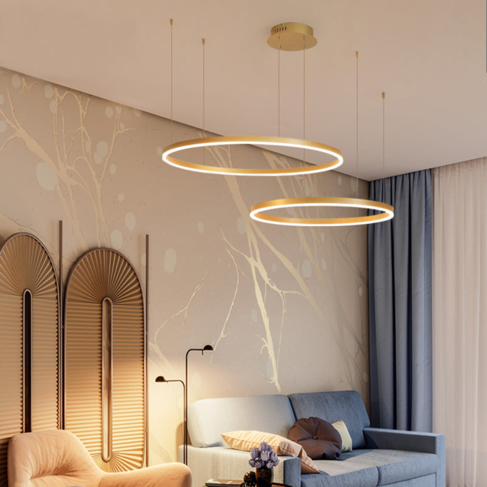 Modern Pendant Light with Triple Ring Design | Contemporary Ceiling Fixture for Dining & Living Room