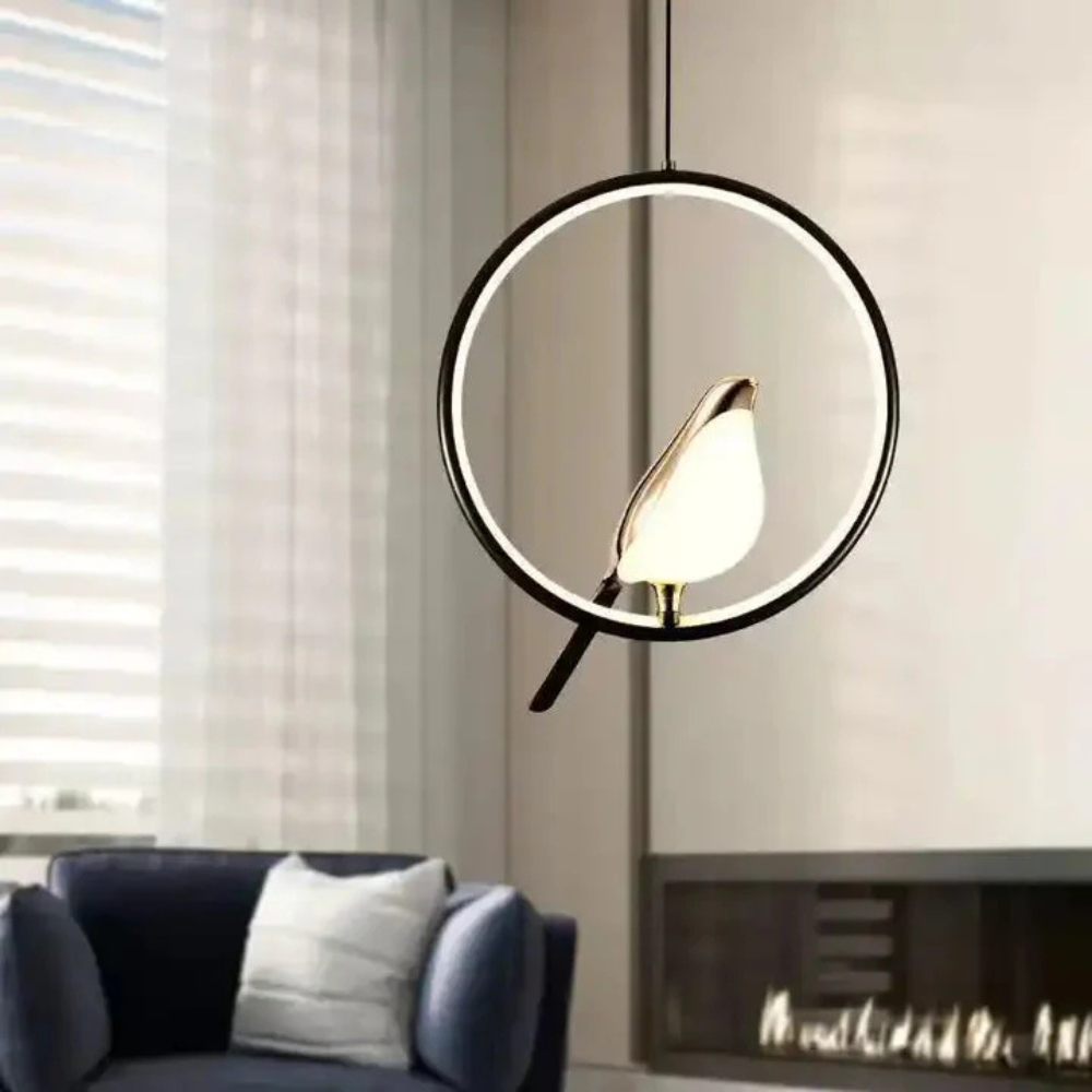 Modern Bird Pendant Light | Bedroom Nightstand LED Hanging Fixture