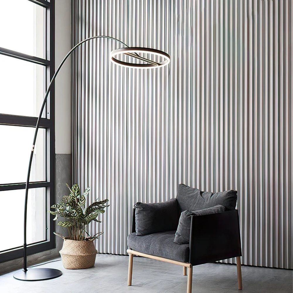 LED Angler Style Floor Lamp | Modern Adjustable Standing Light